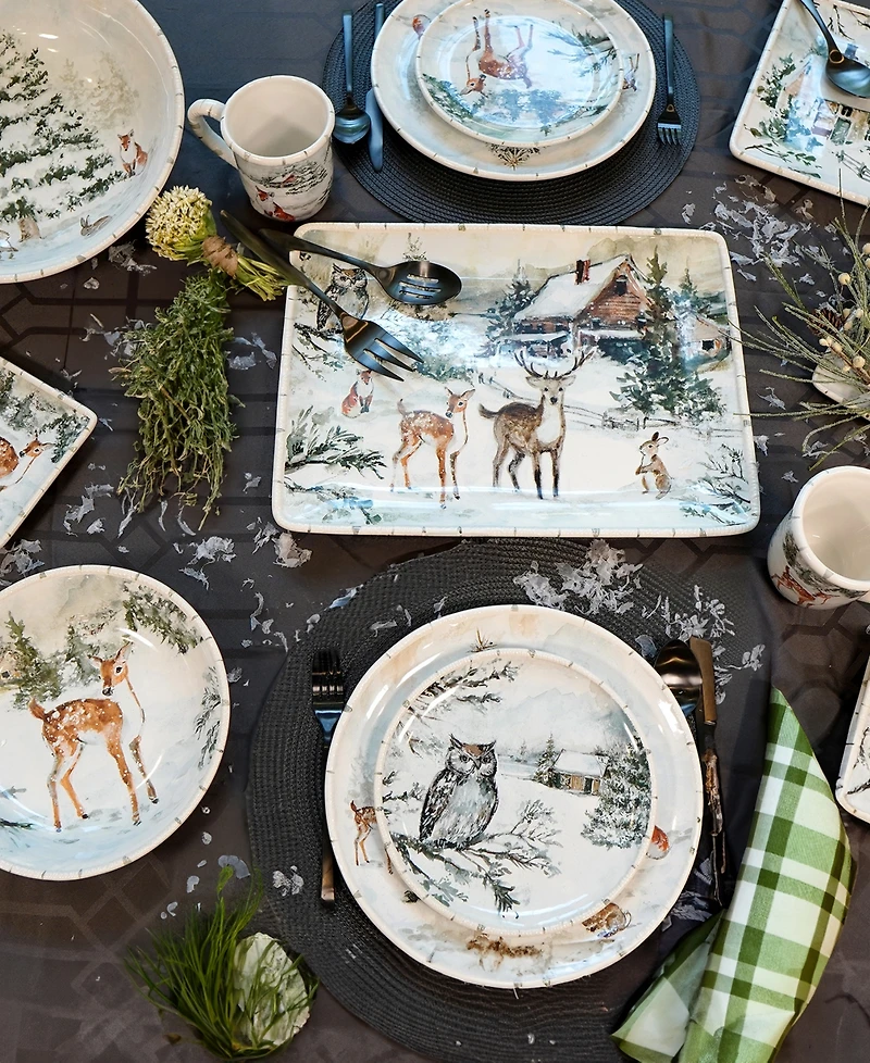 Certified International Winter's Frost Large Rectangular Platter