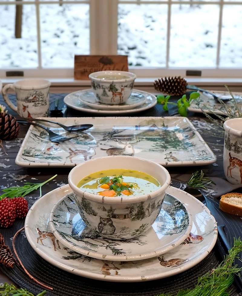 Certified International Winter's Frost 16 Pc. Dinnerware Set, Service for 4