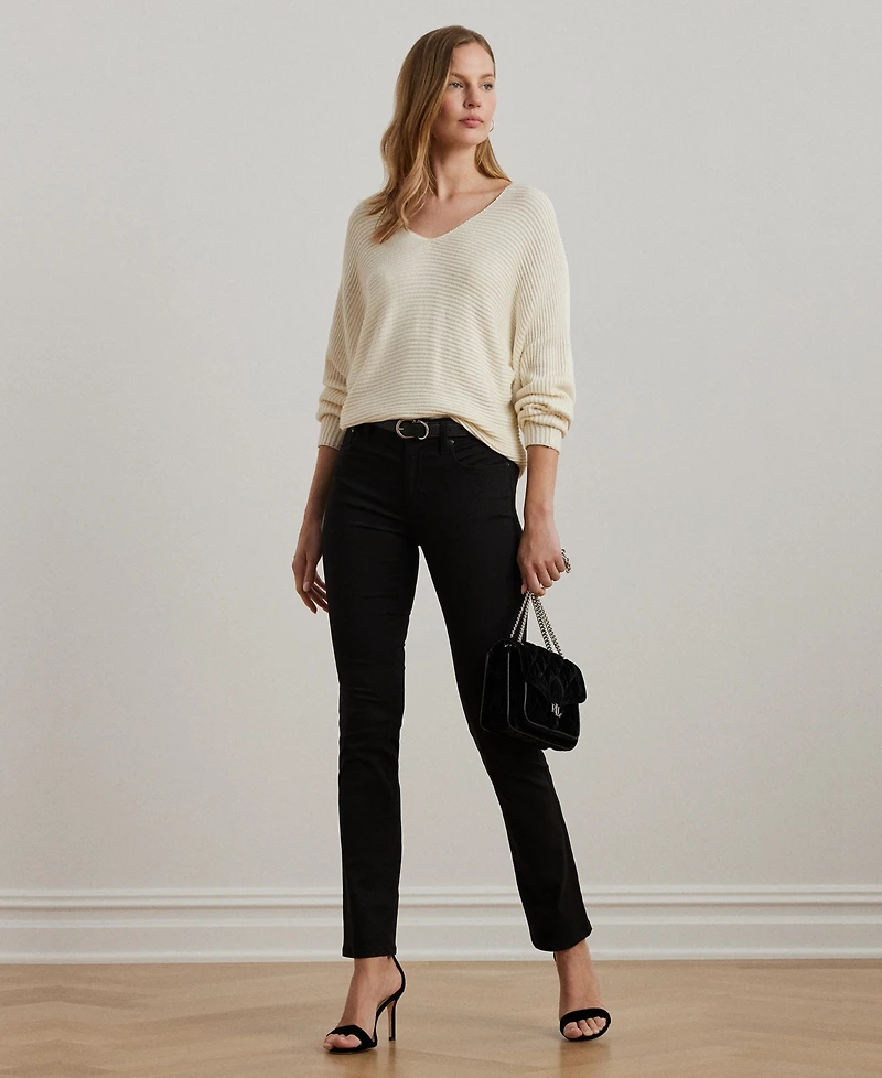 Lauren Ralph Women's Rib-Knit Dolman-Sleeve Sweater