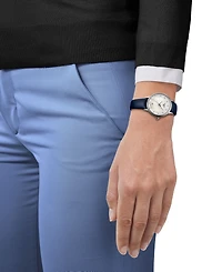Tissot Women's Swiss Odaci-t Diamond (1/20 ct. t.w.) Blue Leather Strap Watch 33mm