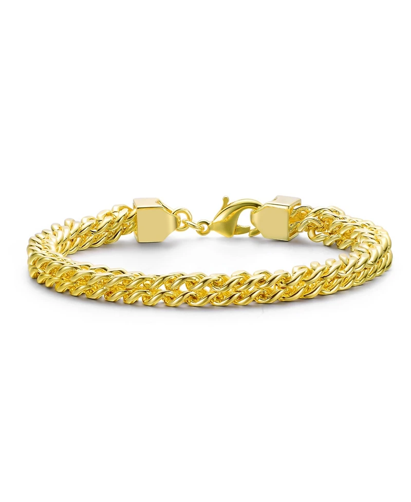 14K Gold Plated or White Mesh Link Bracelet