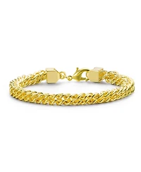 14K Gold Plated or White Mesh Link Bracelet