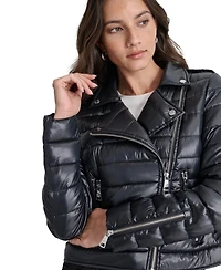 Dkny Jeans Women's Lightweight Zip-Front Puffer Jacket