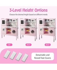 Pretend Play Kitchen for Kids with 16 Pieces Accessories
