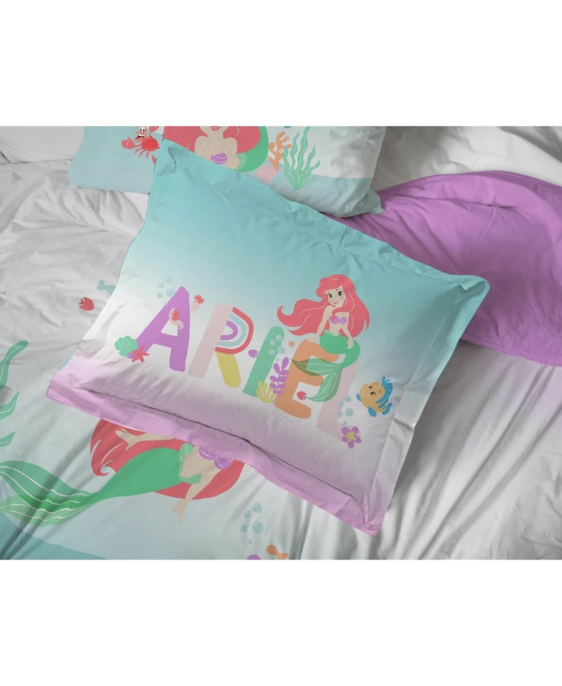 Sunny Side Up Disney The Little Mermaid Pastel Life Bed Set with Sham