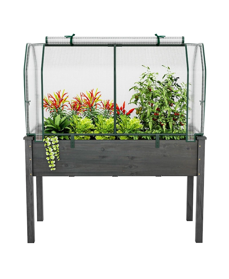 47.5 x 21.5 x 24 Inch Mini Greenhouse with Roll-up Zipper Door