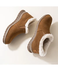 Minnetonka Women's Eagan Suede Faux Fur Lined Booties