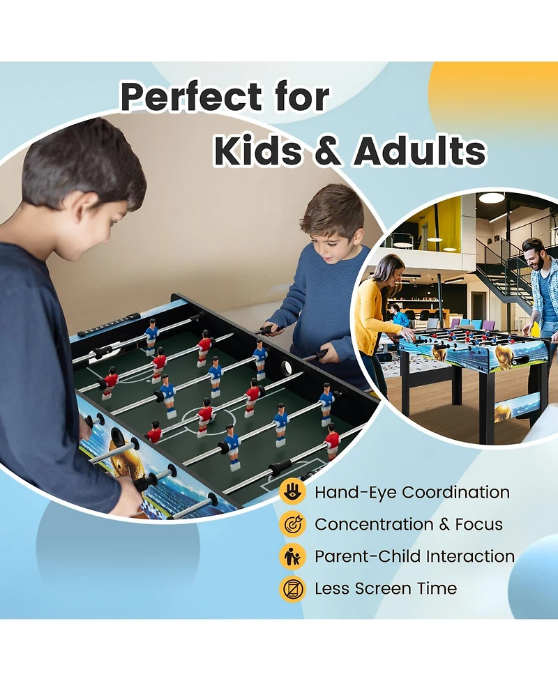 Sugift 37 Inch Mini Foosball Table with Score Keeper and Removable Legs