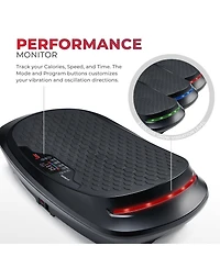 Sunny Health & Fitness Fitboard 4D Vibration Plate Wellness Machine for Toning Weight Loss & Lymphatic Drainage, Oscillation Therapy Platform