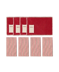 Avanti Merry Polyester 8 Piece Placemats/Napkins Set