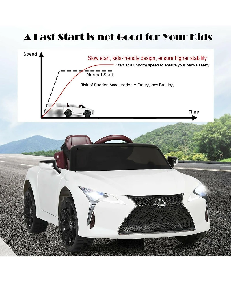 Lexus LC500 Licensed Kids 12V Ride Remote Control Electric Vehicle