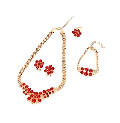 Sohi Women's Flower Jewellery Set