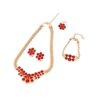 Sohi Women's Flower Jewellery Set