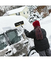 21FT Telescoping Snow Roof Rake Large Poly Blade Aluminum Tube Non-Slip Handle