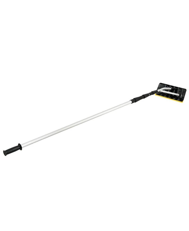 21FT Telescoping Snow Roof Rake Large Poly Blade Aluminum Tube Non-Slip Handle