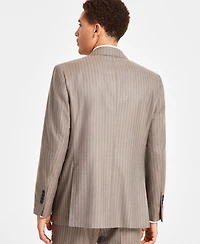 B by Brooks Brothers Men's Classic-Fit Wool Blend Double-Breasted Suit Separates Jacket
