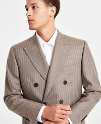B by Brooks Brothers Men's Classic-Fit Wool Blend Double-Breasted Suit Separates Jacket
