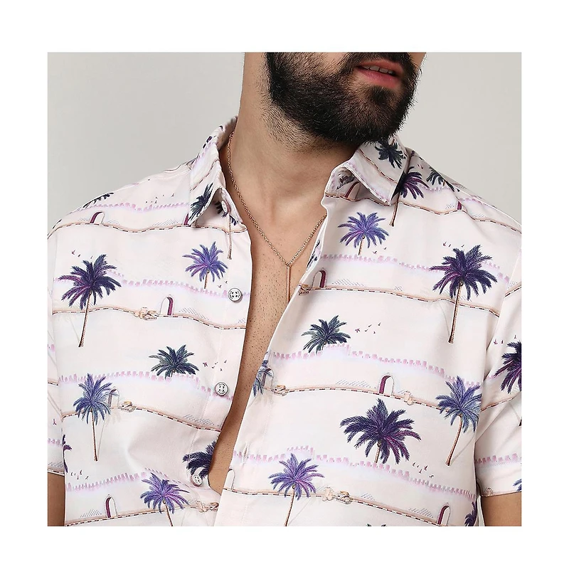 Men's Ivory White Desert Palm Shirt