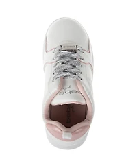 Bebe Little and Big Girls Court Low Top Emboss Script "B" Sneaker