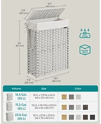Slickblue Slim Laundry Hamper with Lid Compact and Stylish for Efficient Laundry Storage