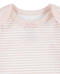 Huggies Baby Girls Organic Short Sleeve Bodysuits 3-Pack