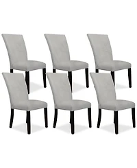 Kellet 6 Pc. Velvet Dining Chair Set, Created for Macy's