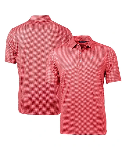 Cutter & Buck Men's Crimson Alabama Crimson Tide Pike Banner Print Polo