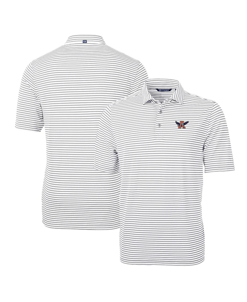 Cutter & Buck Men's Auburn Tigers Throwback Logo Virtue Eco Pique Stripe Polo