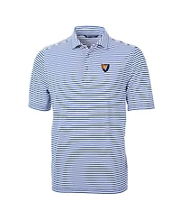 Cutter & Buck Men's Illinois Fighting Illini Throwback Logo Virtue Eco Pique Stripe Polo