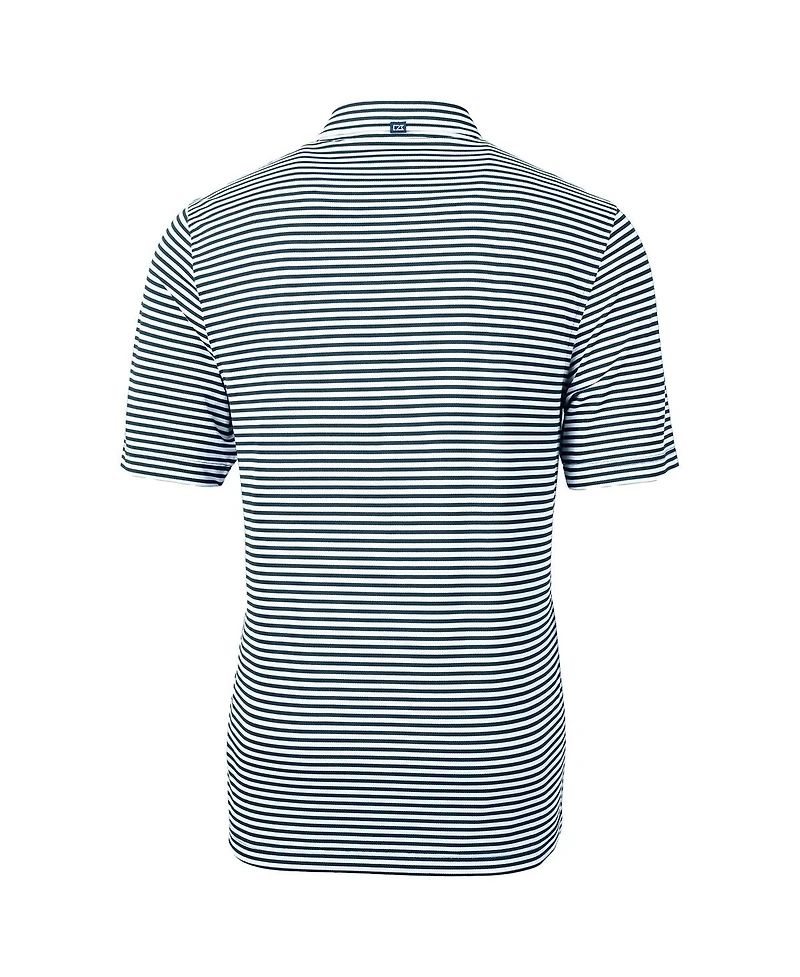 Cutter & Buck Men's Penn State Nittany Lions Throwback Logo Virtue Eco Pique Stripe Polo