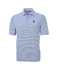 Cutter & Buck Men's Blue Indianapolis Colts Throwback Logo Virtue Eco Pique Stripe Polo