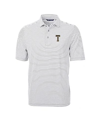 Cutter & Buck Men's Georgia Tech Yellow Jackets Throwback Logo Virtue Eco Pique Stripe Polo