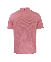 Cutter & Buck Men's Red Utah Utes Forge Eco Double Stripe Stretch Polo