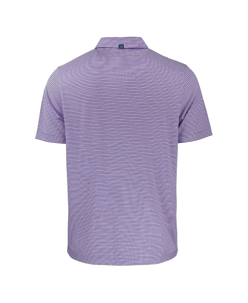 Cutter & Buck Men's Clemson Tigers Forge Eco Double Stripe Stretch Polo