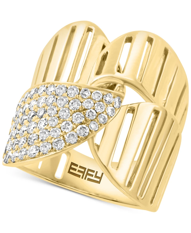 Effy Diamond Pave Openwork Statement Ring (5/8 ct. t.w.) in 14k Gold