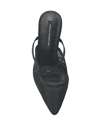 French Connection Women's Mesh Toe Kitten Heel