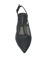 French Connection Women's Elea Mesh and Stone Slingback