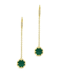 Sterling Forever Rose Petal Long Drop Earrings