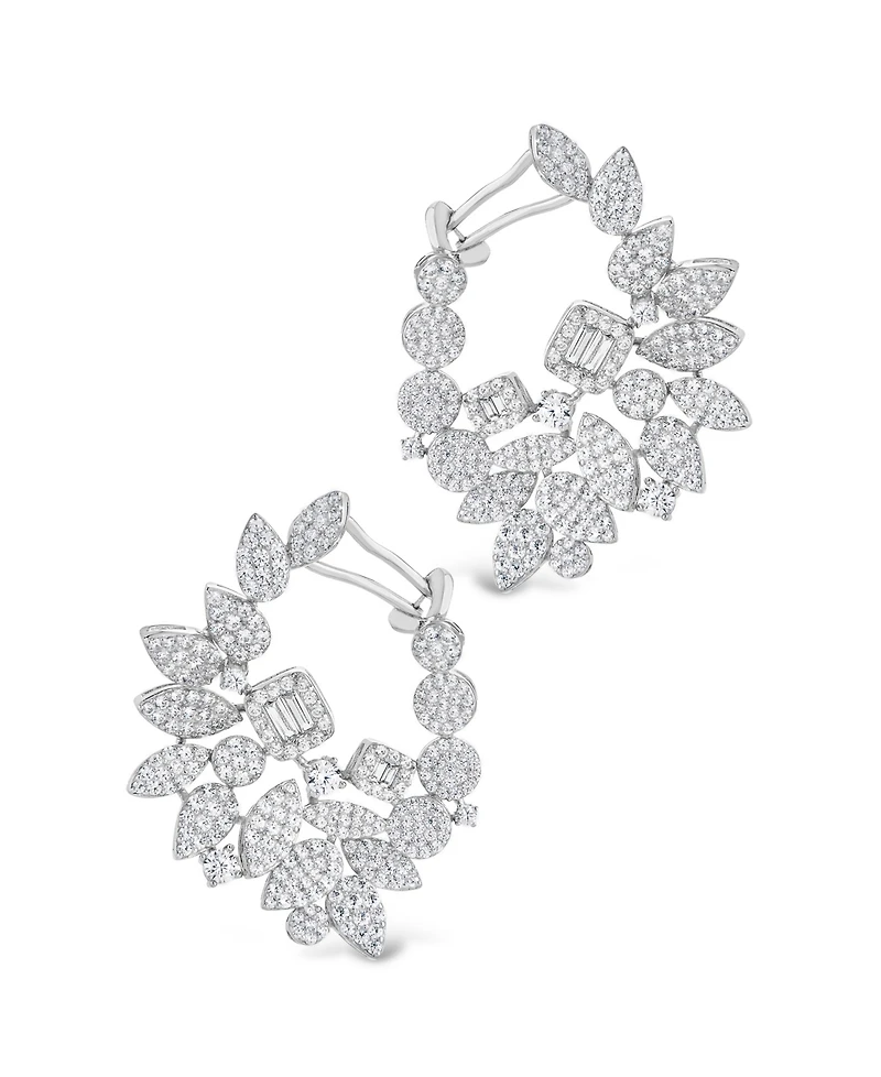 Sterling Forever Rosie Cubic Zirconia Drop Stud Earrings