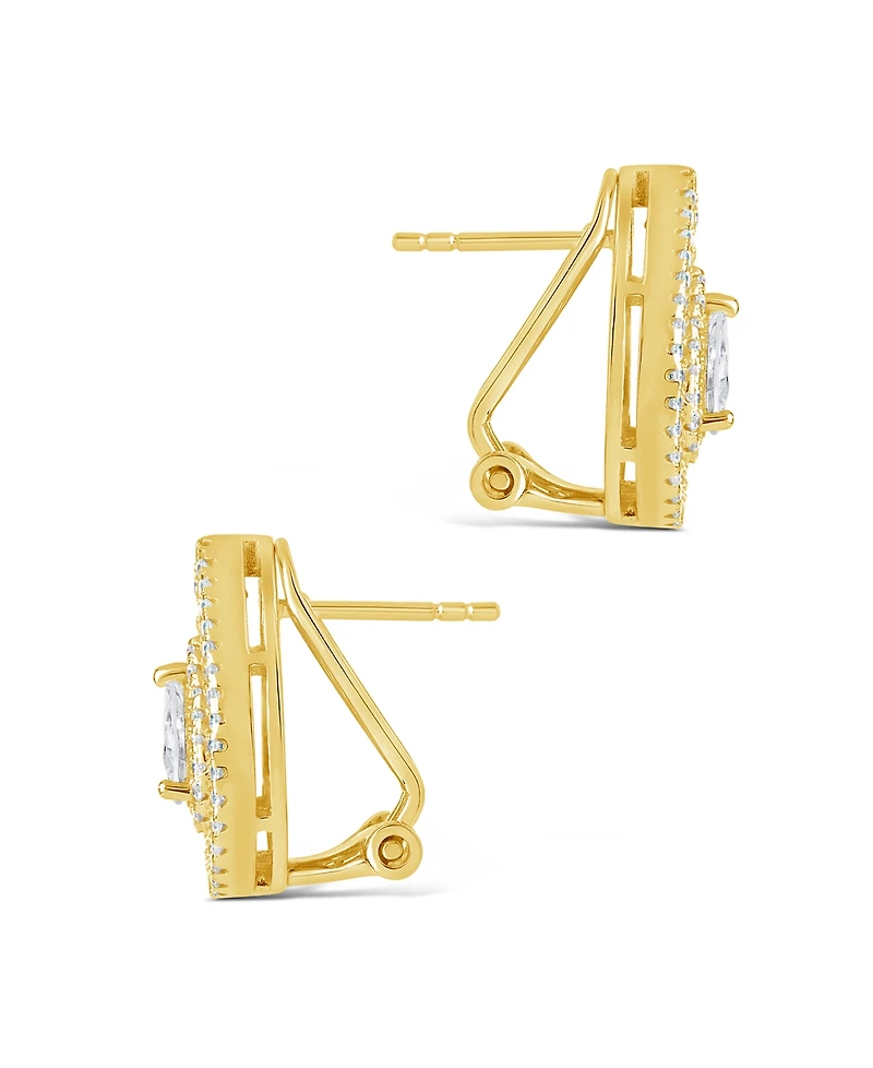 Sterling Forever Scarlett Cubic Zirconia Teardrop Stud Earrings