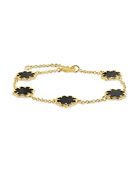 Sterling Forever Rose Petal Station Bracelet