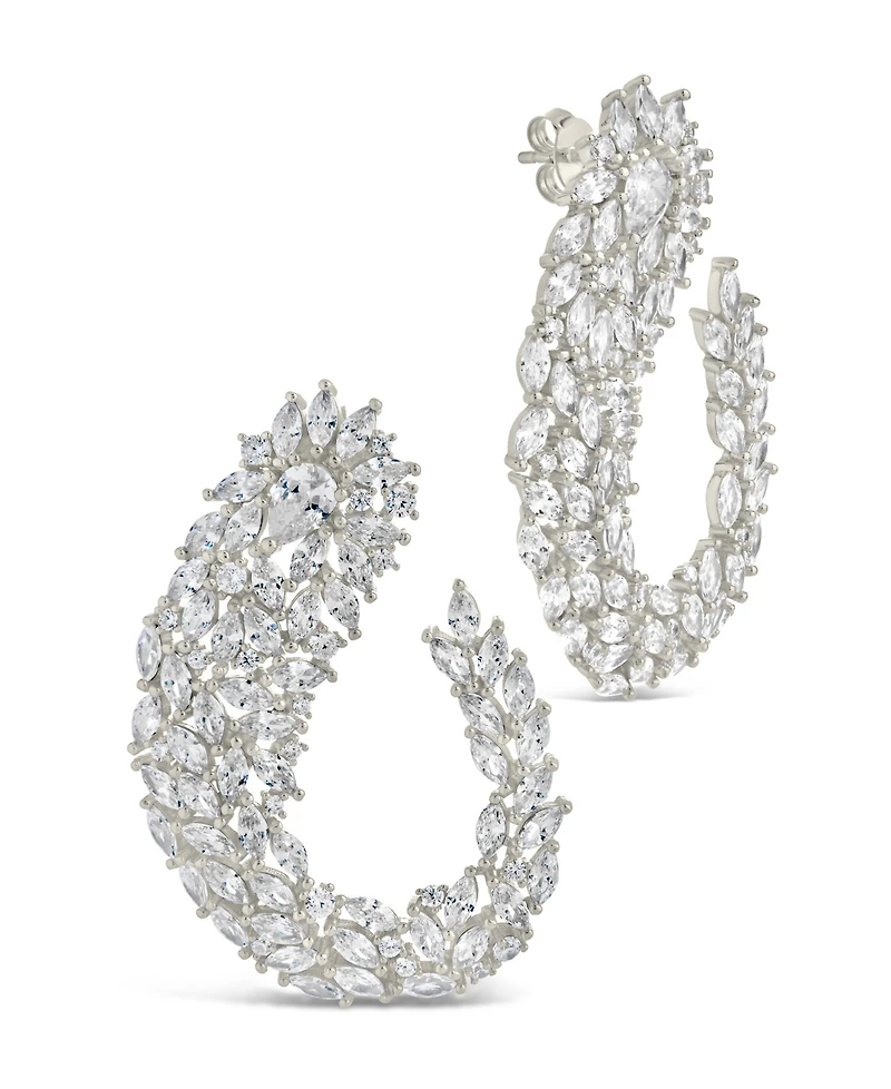 Sterling Forever Gwen Cubic Zirconia Statement Drop Earrings