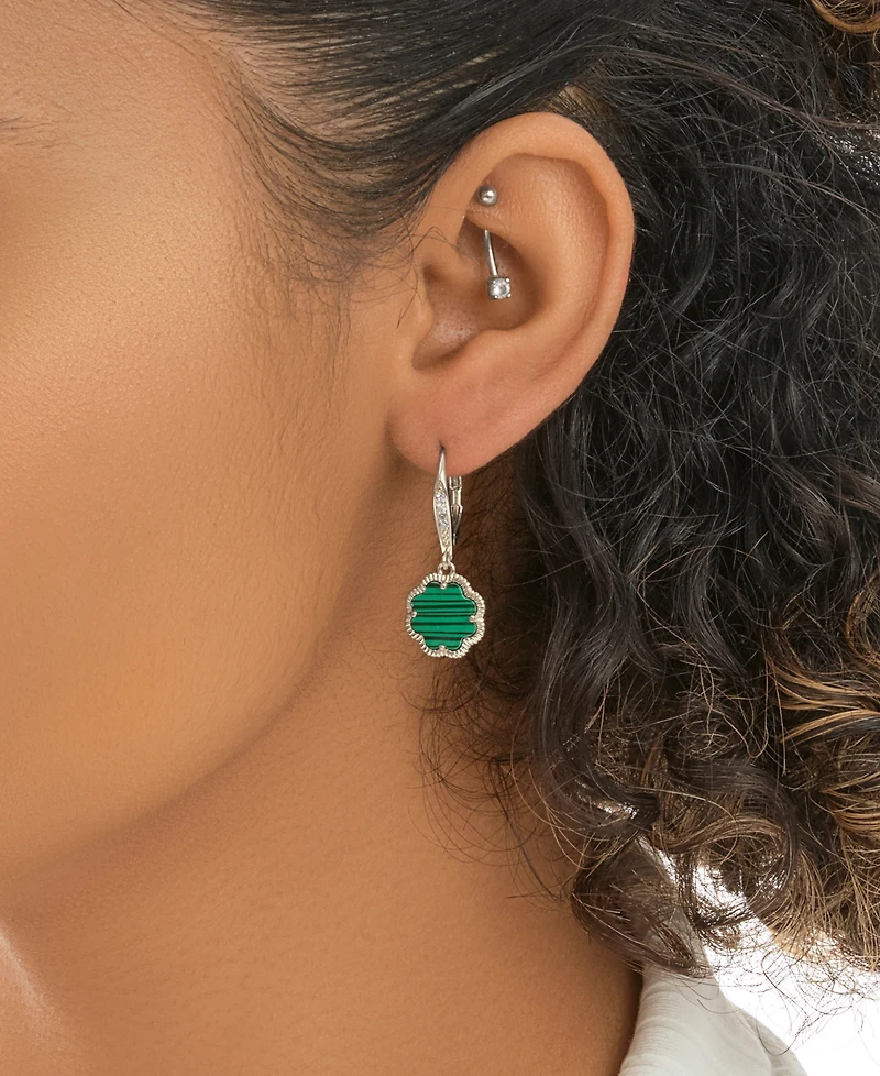 Sterling Forever Rose Petal Short Drop Earrings