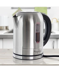 MegaChef 1.7 Quart Stainless Steel Electric Tea Kettle With 5 Preset Temps