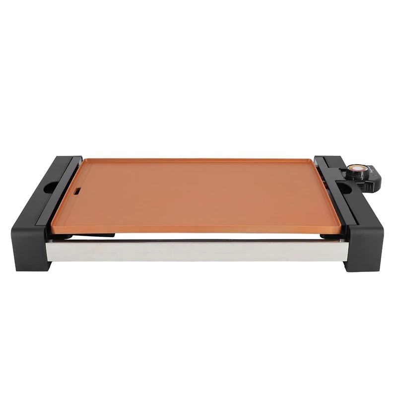 MegaChef 21.63 Inch Copper Electric Grill with Non-Stick Coating