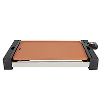 MegaChef 21.63 Inch Copper Electric Grill with Non-Stick Coating
