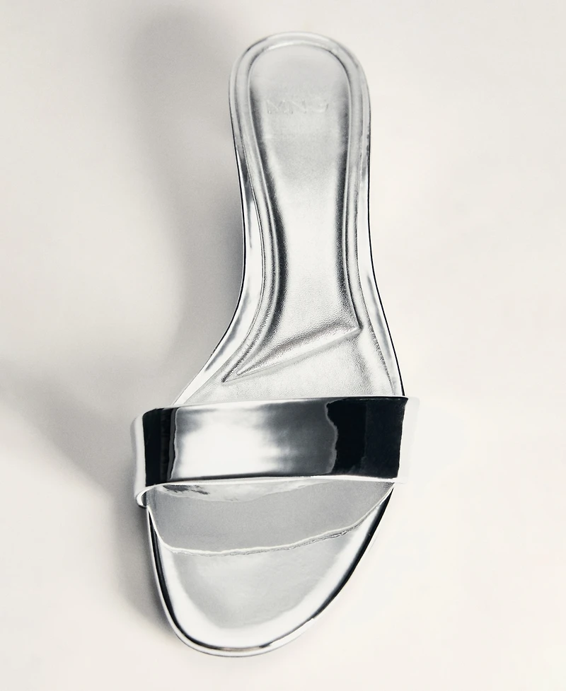 Mango Women's Metallic Strap Sandals