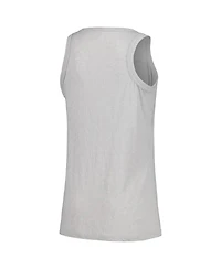 Soft As A Grape Women's Gray Miami Marlins Gauze High Neck Tank Top