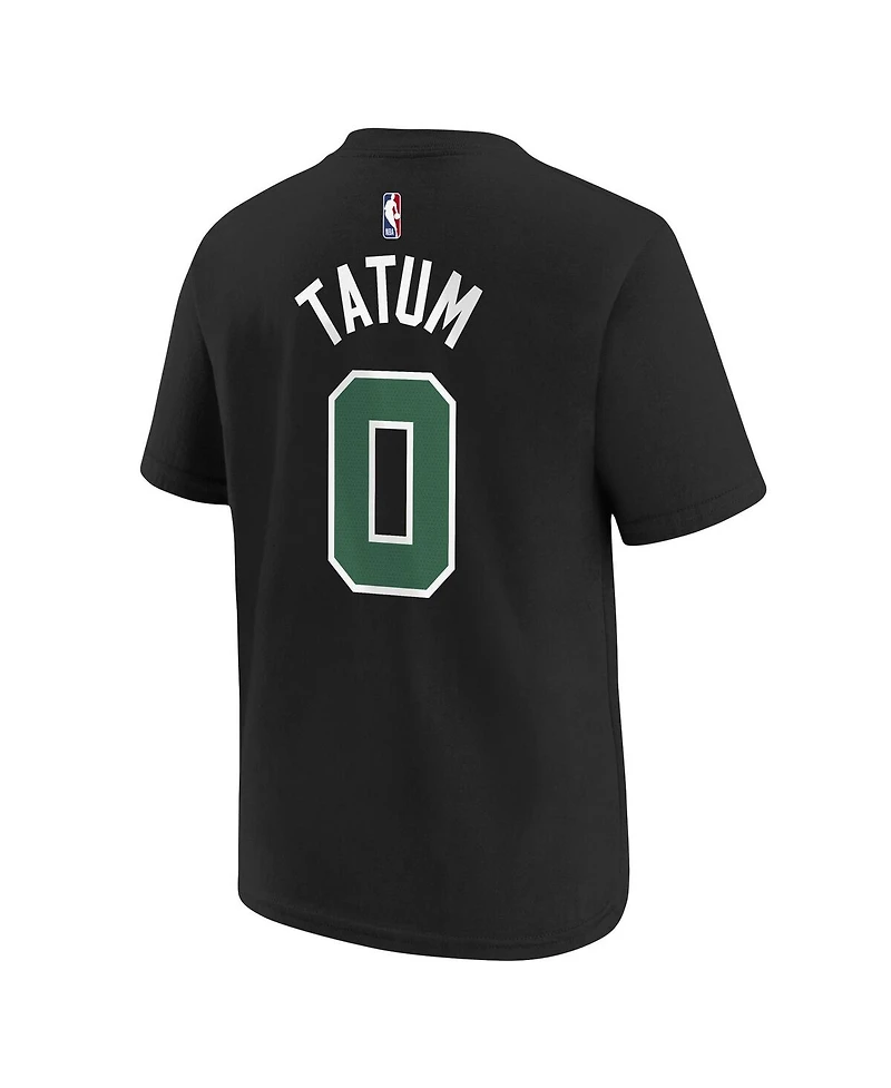 Jordan Big Boys and Girls Jayson Tatum Black Boston Celtics Statement Edition Name & Number Player T-Shirt