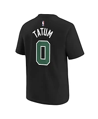 Jordan Big Boys and Girls Jayson Tatum Black Boston Celtics Statement Edition Name & Number Player T-Shirt